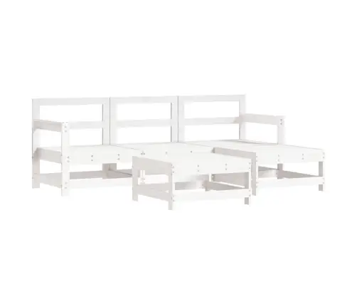 5-Daļīgs Dārza Atpūtas Mēbeļu Komplekts Ar Matračiem, Masīvkoks Vidaxl