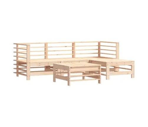 Sodo Poilsio Komplektas Su Pagalvėlėmis, 5 Dalių, Mediena