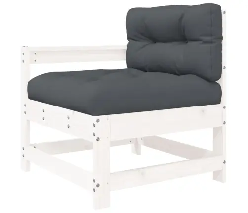 7-Daļīgs Dārza Atpūtas Mēbeļu Komplekts Ar Matračiem, Masīvkoks Vidaxl