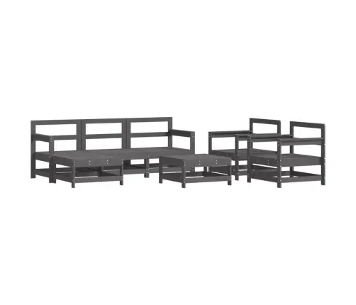 7-Daļīgs Dārza Atpūtas Mēbeļu Komplekts Ar Matračiem, Masīvkoks Vidaxl