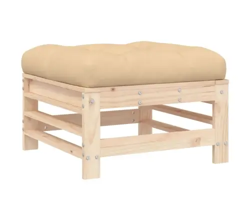 8-Daļīgs Dārza Atpūtas Mēbeļu Komplekts Ar Matračiem, Masīvkoks Vidaxl