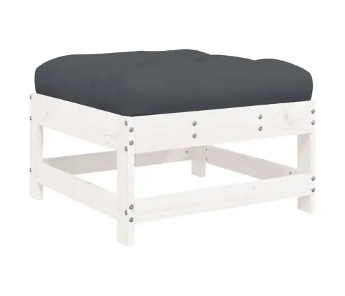 Sodo Komplektas Su Pagalvėlėmis, 8 Dalių, Baltas, Mediena