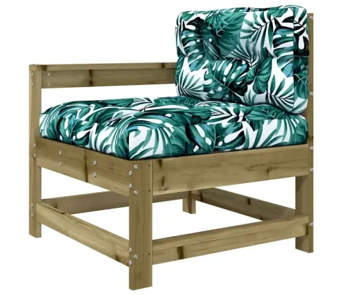 8-Osaline Aiamööbli Komplekt Patjadega, Immutatud Männipuit