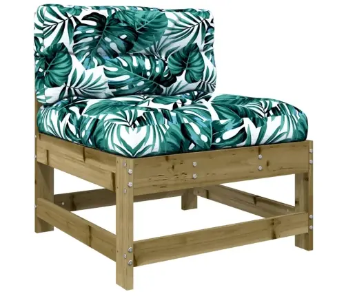 8-Osaline Aiamööbli Komplekt Patjadega, Immutatud Männipuit