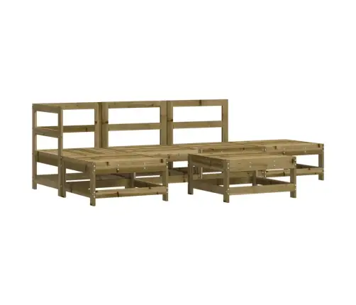 6-Osaline Aiamööbli Komplekt Patjadega, Immutatud Männipuit