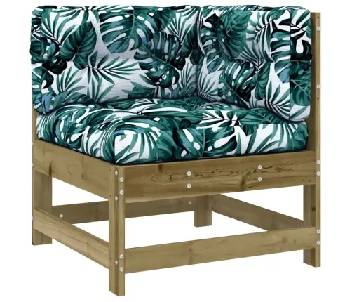 6-Osaline Aiamööbli Komplekt Patjadega, Immutatud Männipuit