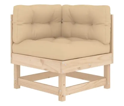 7-Daļīgs Dārza Atpūtas Mēbeļu Komplekts Ar Matračiem, Masīvkoks Vidaxl