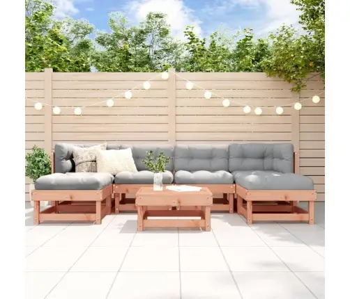 7-Osaline Aiamööbli Komplekt Patjadega, Ebatsuuga Puit