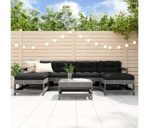 7-Daļīgs Dārza Atpūtas Mēbeļu Komplekts Ar Matračiem, Masīvkoks Vidaxl