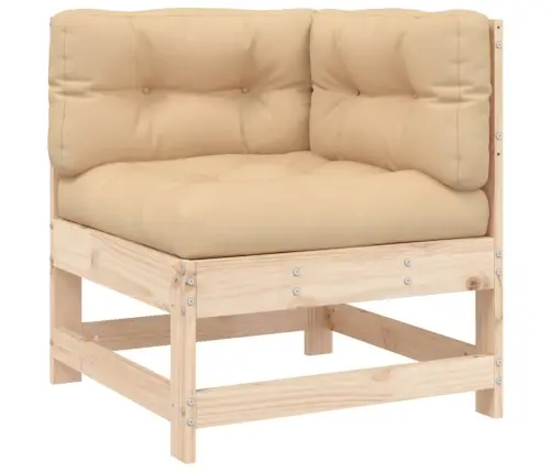 7-Daļīgs Dārza Atpūtas Mēbeļu Komplekts Ar Matračiem, Masīvkoks Vidaxl