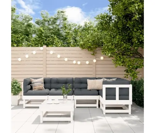 6-Daļīgs Dārza Atpūtas Mēbeļu Komplekts Ar Matračiem, Masīvkoks Vidaxl