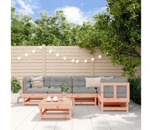 6-Osaline Aiamööbli Komplekt Patjadega, Ebatsuuga Puit