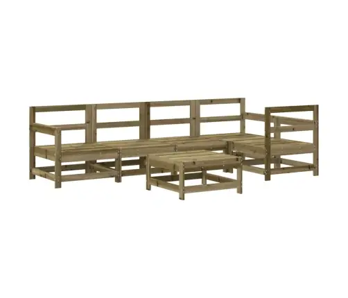 6-Daļīgs Dārza Atpūtas Mēbeļu Komplekts Ar Matračiem, Priede Vidaxl