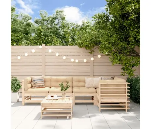 6-Daļīgs Dārza Atpūtas Mēbeļu Komplekts Ar Matračiem, Masīvkoks Vidaxl