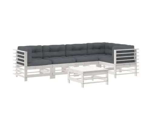 6-Daļīgs Dārza Atpūtas Mēbeļu Komplekts Ar Matračiem, Masīvkoks Vidaxl