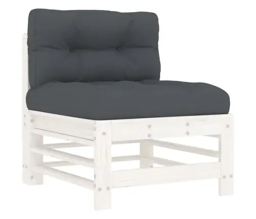 6-Daļīgs Dārza Atpūtas Mēbeļu Komplekts Ar Matračiem, Masīvkoks Vidaxl