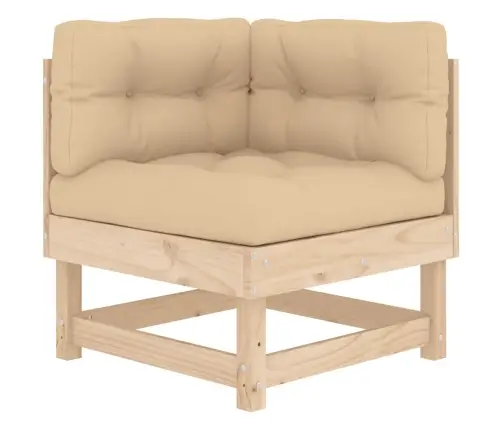 4-Daļīgs Dārza Atpūtas Mēbeļu Komplekts Ar Matračiem, Masīvkoks Vidaxl