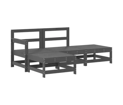 4-Daļīgs Dārza Atpūtas Mēbeļu Komplekts Ar Matračiem, Masīvkoks Vidaxl