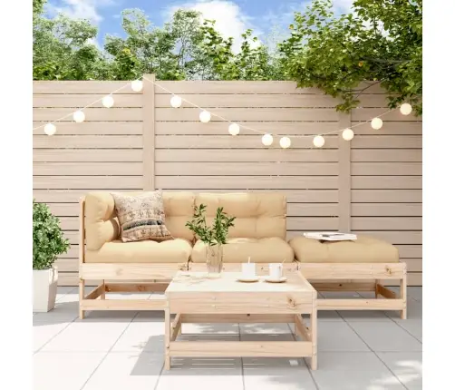 4-Osaline Aiamööbli Komplekt Patjadega, Täispuit