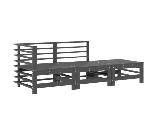 3-Daļīgs Dārza Atpūtas Mēbeļu Komplekts Ar Matračiem, Masīvkoks Vidaxl