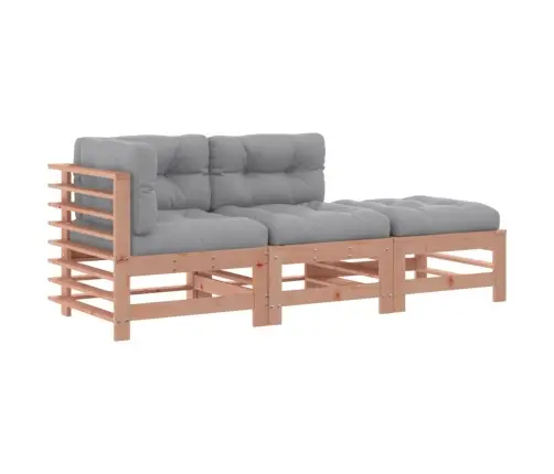 3-Daļīgs Dārza Atpūtas Mēbeļu Komplekts Ar Matračiem, Egle Vidaxl