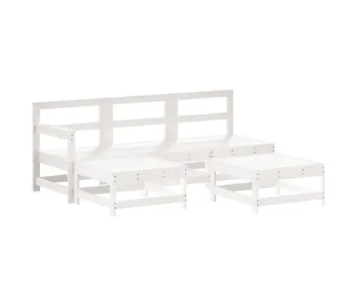 5-Daļīgs Dārza Atpūtas Mēbeļu Komplekts Ar Matračiem, Masīvkoks Vidaxl