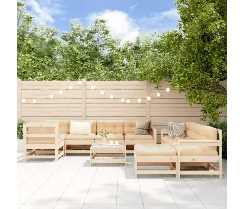 10-Osaline Aia Mööblikomplekt Patjadega, Täispuit