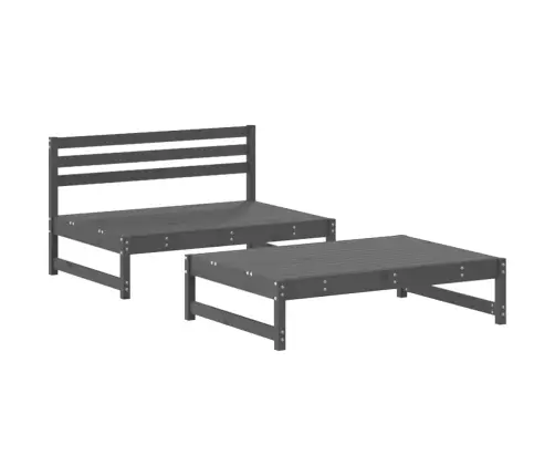 2-Daļīgs Dārza Atpūtas Mēbeļu Komplekts Ar Matračiem, Masīvkoks Vidaxl