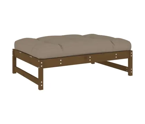 2-Osaline Aiamööbli Komplekt Patjadega, Meepruun, Täispuit