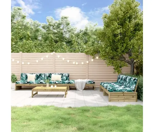 6-Daļīgs Dārza Atpūtas Mēbeļu Komplekts Ar Matračiem, Priede Vidaxl