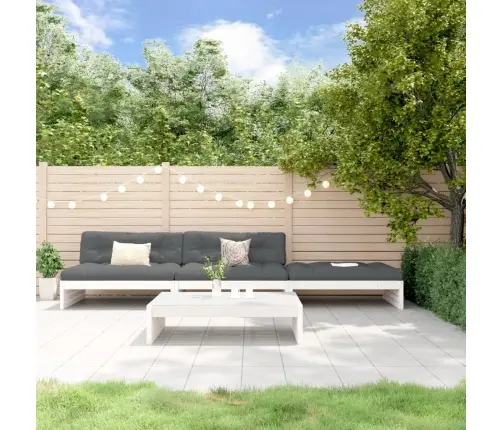 4-Daļīgs Dārza Atpūtas Mēbeļu Komplekts Ar Matračiem, Masīvkoks Vidaxl