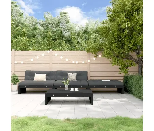 4-Daļīgs Dārza Atpūtas Mēbeļu Komplekts Ar Matračiem, Masīvkoks Vidaxl