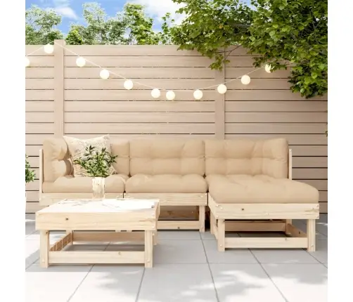 5-Daļīgs Dārza Atpūtas Mēbeļu Komplekts, Priedes Masīvkoks Vidaxl