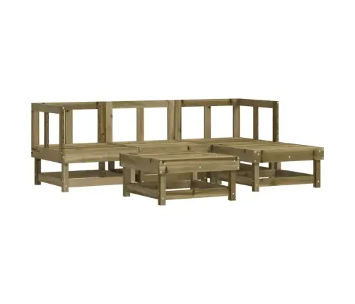 Sodo Poilsio Baldų Komplektas, 5 Dalių, Impregnuota Pušis