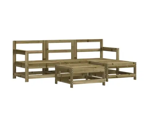 5-Daļīgs Dārza Mēbeļu Komplekts, Impregnēts Priedes Koks Vidaxl