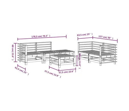 6-Osaline Aiadiivanikomplekt, Täismännipuit