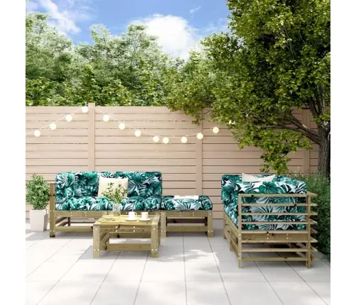 Sodo Poilsio Baldų Komplektas, 6 Dalių, Impregnuota Pušis