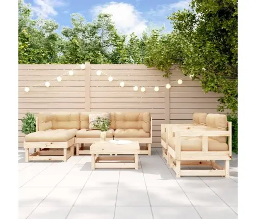 7-Daļīgs Dārza Mēbeļu Komplekts, Priedes Masīvkoks Vidaxl