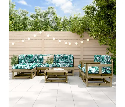 7-Osaline Aiamööbli Komplekt, Immutatud Männipuit