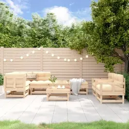 8-Daļīgs Dārza Atpūtas Mēbeļu Komplekts, Priedes Masīvkoks Vidaxl