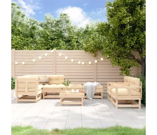 8-Daļīgs Dārza Atpūtas Mēbeļu Komplekts, Priedes Masīvkoks Vidaxl