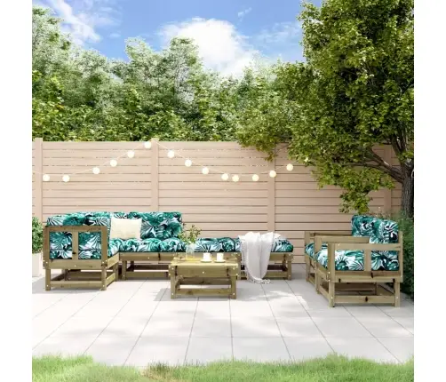 8-Daļīgs Dārza Mēbeļu Komplekts, Impregnēts Priedes Koks Vidaxl