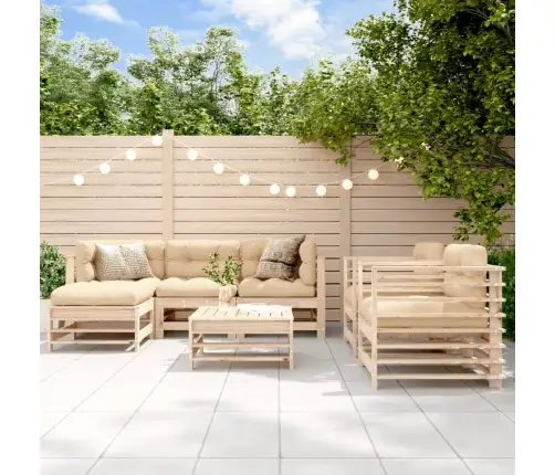 7-Daļīgs Dārza Mēbeļu Komplekts, Priedes Masīvkoks Vidaxl