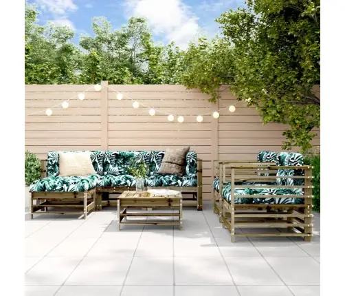 7-Daļīgs Dārza Mēbeļu Komplekts, Impregnēts Priedes Koks Vidaxl