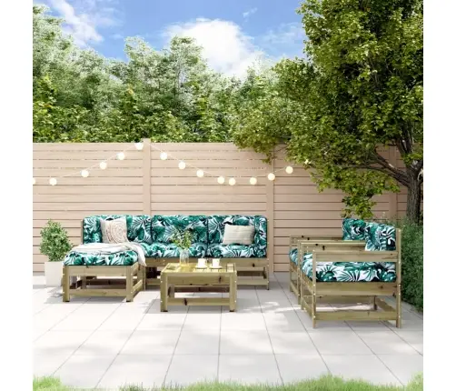 7-Daļīgs Dārza Mēbeļu Komplekts, Impregnēts Priedes Koks Vidaxl