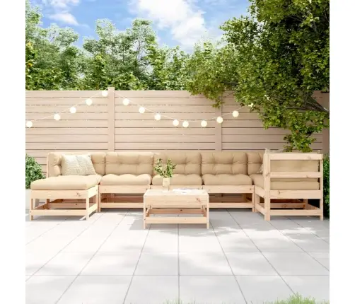 8-Daļīgs Dārza Atpūtas Mēbeļu Komplekts, Priedes Masīvkoks Vidaxl