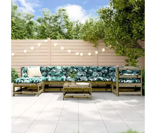 8-Daļīgs Dārza Mēbeļu Komplekts, Impregnēts Priedes Koks Vidaxl