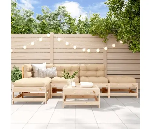 6-Daļīgs Dārza Atpūtas Mēbeļu Komplekts, Priedes Masīvkoks Vidaxl