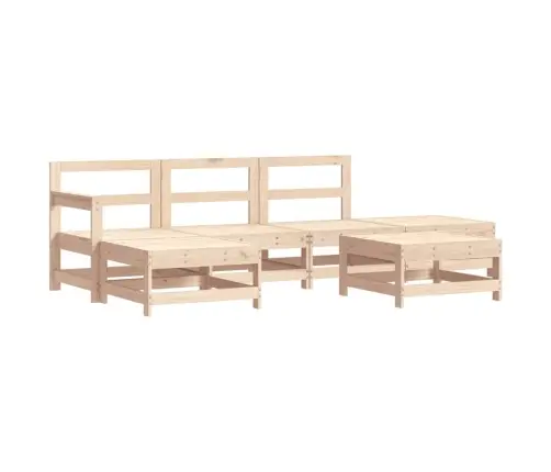 Sodo Poilsio Baldų Komplektas, 6 Dalių, Pušies Medienos Masyvas