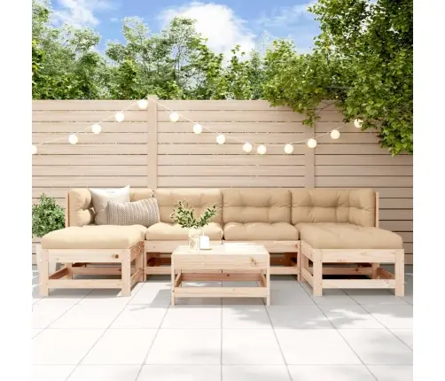 7-Daļīgs Dārza Mēbeļu Komplekts, Priedes Masīvkoks Vidaxl